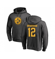 Football Pittsburgh Steelers #12 Terry Bradshaw Ash One Color Pullover Hoodie