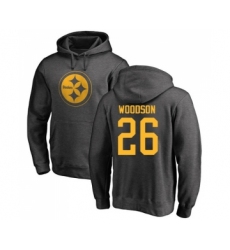 Football Pittsburgh Steelers #26 Rod Woodson Ash One Color Pullover Hoodie