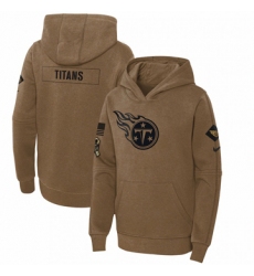 Youth Tennessee Titans Nike Brown 2023 Salute to Service Club Fleece Pullover Hoodie