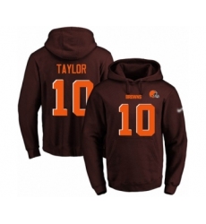 Football Men's Cleveland Browns #10 Taywan Taylor Brown Name & Number Pullover Hoodie