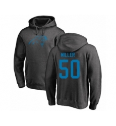 Football Carolina Panthers #50 Christian Miller Ash One Color Pullover Hoodie