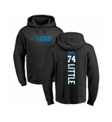 Football Carolina Panthers #74 Greg Little Black Backer Pullover Hoodie