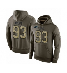 Football Carolina Panthers #93 Gerald McCoy Green Salute To Service Men's Pullover Hoodie