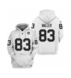 Men's Las Vegas Raiders #83 Darren Waller 2021 White Pullover Football Hoodie