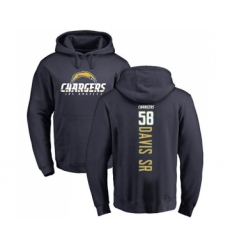 Football Los Angeles Chargers #58 Thomas Davis Sr Navy Blue Backer Pullover Hoodie