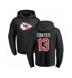 Football Kansas City Chiefs #13 Sammie Coates Black Name & Number Logo Pullover Hoodie