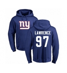 Football New York Giants #97 Dexter Lawrence Royal Blue Name & Number Logo Pullover Hoodie