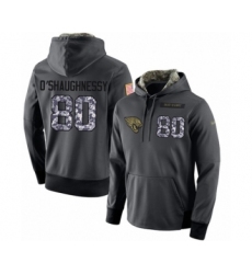 Football Men's Jacksonville Jaguars #80 James O'Shaughnessy Stitched Black Anthracite Salute to Service Player Performance Hoodie
