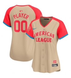 Women's American League Active Player Custom Cream 2024 All-Star Limited Stitched Baseball Jersey(Run Small)