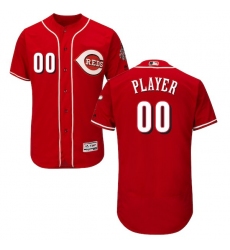 Men's Cincinnati Reds Majestic Alternate Scarlet Flex Base Authentic Collection Custom Jersey