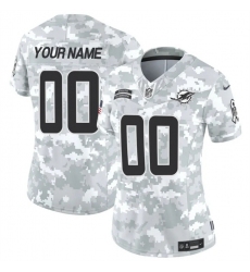Women's Miami Dolphins Active Player Custom 2024 F.U.S.E Arctic Camo Salute To Service Limited Stitched Football Jersey(Run Small)