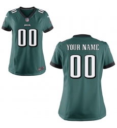 Women's Philadelphia Eagles Nike Midnight Green Custom Game Jersey
