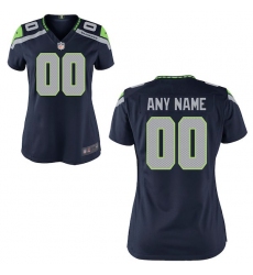 Women's Seattle Seahawks Nike College Navy Custom Game Jersey