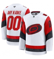 Men's Carolina Hurricanes Active Player Custom White 2025 Away Stitched Hockey Jersey