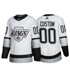 Men's Los Angeles Kings Active Player Custom White Throwback Stitched Jersey