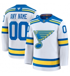 Men's St. Louis Blues Active Player Custom White 2024-25 Away Stitched Hockey Jersey