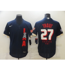 Men's Los Angeles Angels of Anaheim #27 Mike Trout Nike Navy 2021 All-Star Game Replica Player Jersey