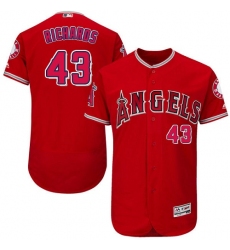 Men's Majestic Los Angeles Angels of Anaheim #43 Garrett Richards Authentic Red Alternate Cool Base MLB Jersey