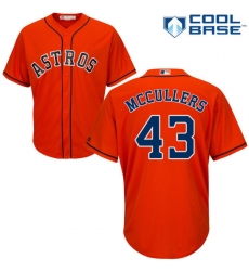 Men's Majestic Houston Astros #43 Lance McCullers Replica Orange Alternate Cool Base MLB Jersey