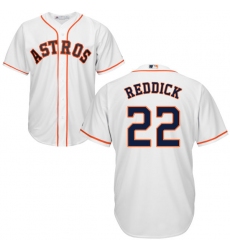 Men's Majestic Houston Astros #22 Josh Reddick Replica White Home Cool Base MLB Jersey