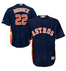 Youth Majestic Houston Astros #22 Josh Reddick Replica Navy Blue Alternate Cool Base MLB Jersey