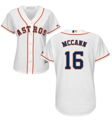 Women's Majestic Houston Astros #16 Brian McCann Replica White Home Cool Base MLB Jersey