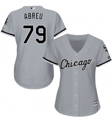 Women's Majestic Chicago White Sox #79 Jose Abreu Authentic Grey Road Cool Base MLB Jersey