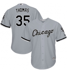 Men's Majestic Chicago White Sox #35 Frank Thomas Grey Road Flex Base Authentic Collection MLB Jersey