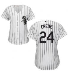 Women's Majestic Chicago White Sox #24 Joe Crede Authentic White Home Cool Base MLB Jersey