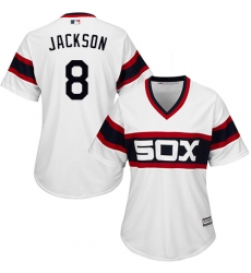 Women's Majestic Chicago White Sox #8 Bo Jackson Authentic White 2013 Alternate Home Cool Base MLB Jersey