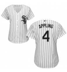Women's Majestic Chicago White Sox #4 Luke Appling Authentic White Home Cool Base MLB Jersey