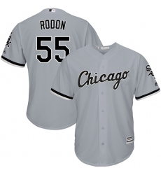 Youth Majestic Chicago White Sox #55 Carlos Rodon Authentic Grey Road Cool Base MLB Jersey