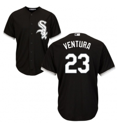 Men's Majestic Chicago White Sox #23 Robin Ventura Replica Black Alternate Home Cool Base MLB Jersey
