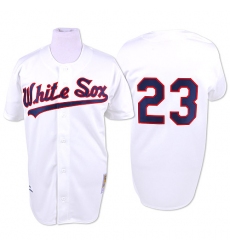 Men's Mitchell and Ness Chicago White Sox #23 Robin Ventura Replica White Throwback MLB Jersey