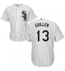 Men's Majestic Chicago White Sox #13 Ozzie Guillen White Home Flex Base Authentic Collection MLB Jersey