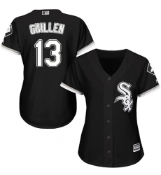 Women's Majestic Chicago White Sox #13 Ozzie Guillen Replica Black Alternate Home Cool Base MLB Jersey