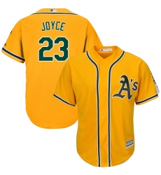 Youth Majestic Oakland Athletics #23 Matt Joyce Authentic Gold Alternate 2 Cool Base MLB Jersey