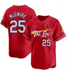 Men's St Louis Cardinals #25 Mark McGwire Red City Connect Baseball Jersey