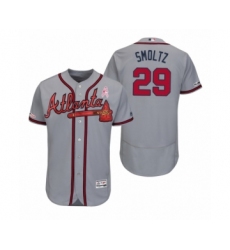Men's John Smoltz Atlanta Braves #29 Gray 2019 Mothers Day Flex Base Authentic Jersey