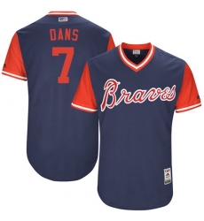 Men's Majestic Atlanta Braves #7 Dansby Swanson 