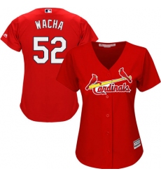 Women's Majestic St. Louis Cardinals #52 Michael Wacha Replica Red Alternate Cool Base MLB Jersey