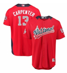 Youth Majestic St. Louis Cardinals #13 Matt Carpenter Game Red National League 2018 MLB All-Star MLB Jersey
