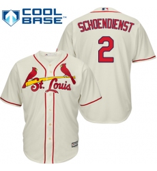 Men's Majestic St. Louis Cardinals #2 Red Schoendienst Replica Cream Alternate Cool Base MLB Jersey
