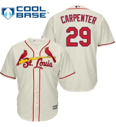 Men's Majestic St. Louis Cardinals #29 Chris Carpenter Replica Cream Alternate Cool Base MLB Jersey