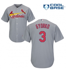 Men's Majestic St. Louis Cardinals #3 Jedd Gyorko Replica Grey Road Cool Base MLB Jersey