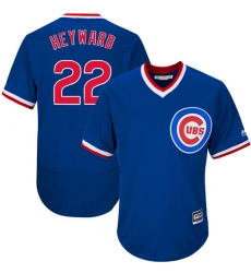 Men's Majestic Chicago Cubs #22 Jason Heyward Royal Blue Flexbase Authentic Collection Cooperstown MLB Jersey