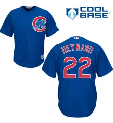 Youth Majestic Chicago Cubs #22 Jason Heyward Authentic Royal Blue Alternate Cool Base MLB Jersey