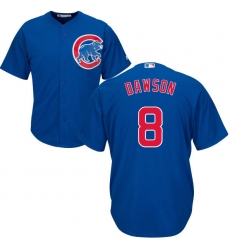 Youth Majestic Chicago Cubs #8 Andre Dawson Authentic Royal Blue Alternate Cool Base MLB Jersey