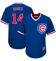 Men's Majestic Chicago Cubs #14 Ernie Banks Royal Blue Flexbase Authentic Collection Cooperstown MLB Jersey