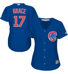 Women's Majestic Chicago Cubs #17 Mark Grace Replica Royal Blue Alternate MLB Jersey